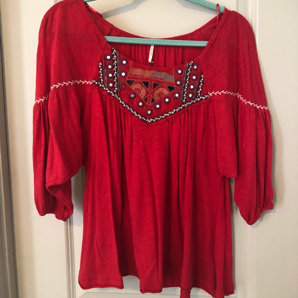 Red free people top